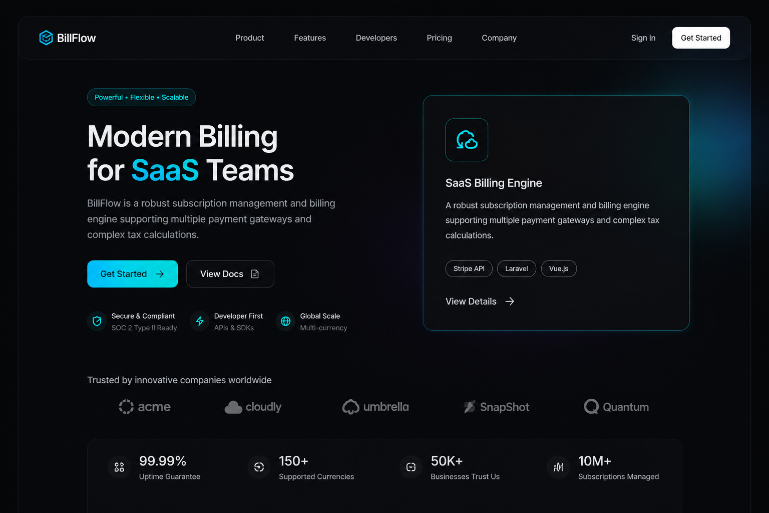 SaaS Billing Engine illustration
